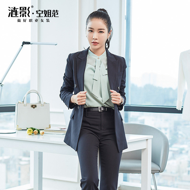 秋冬高端西装套装气质女神范西服 涟影服饰职业女裤套装