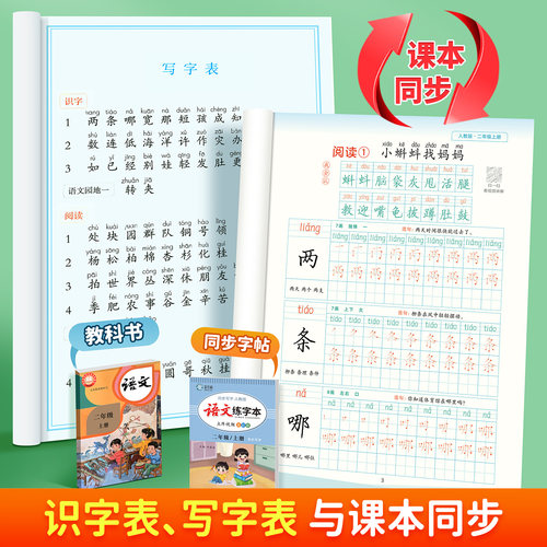 2025秋新版!人教版1-6年级语文步练字帖课本同步教学一二三四五六年级上册下册楷书语文字帖小学生专用每日一练正楷硬笔书法练习本 - 图1