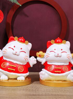 注锭暴富招财猫大号家居摆件喜庆桌面玄关装饰品猫咪摆件乔迁礼物