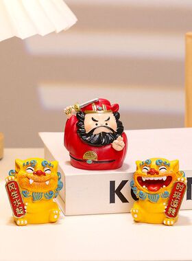 福气小神仙摆件创意钟馗妈祖办公桌面装饰情绪稳定小摆件车饰品新