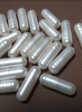 银白胶囊皮食用空胶囊0号空心胶囊壳分体灌装任何药粉口服胶囊壳