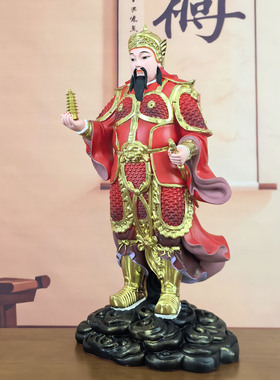 托塔李天王神像李靖李将军哪吒父亲供奉树脂摆件