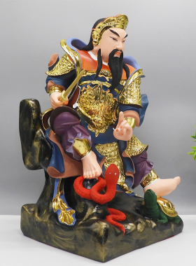 玄天上帝神像树脂彩绘佛像12寸