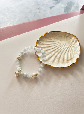 hucares原创「月下」猫眼石能量手链女闺蜜文艺手串礼物精致