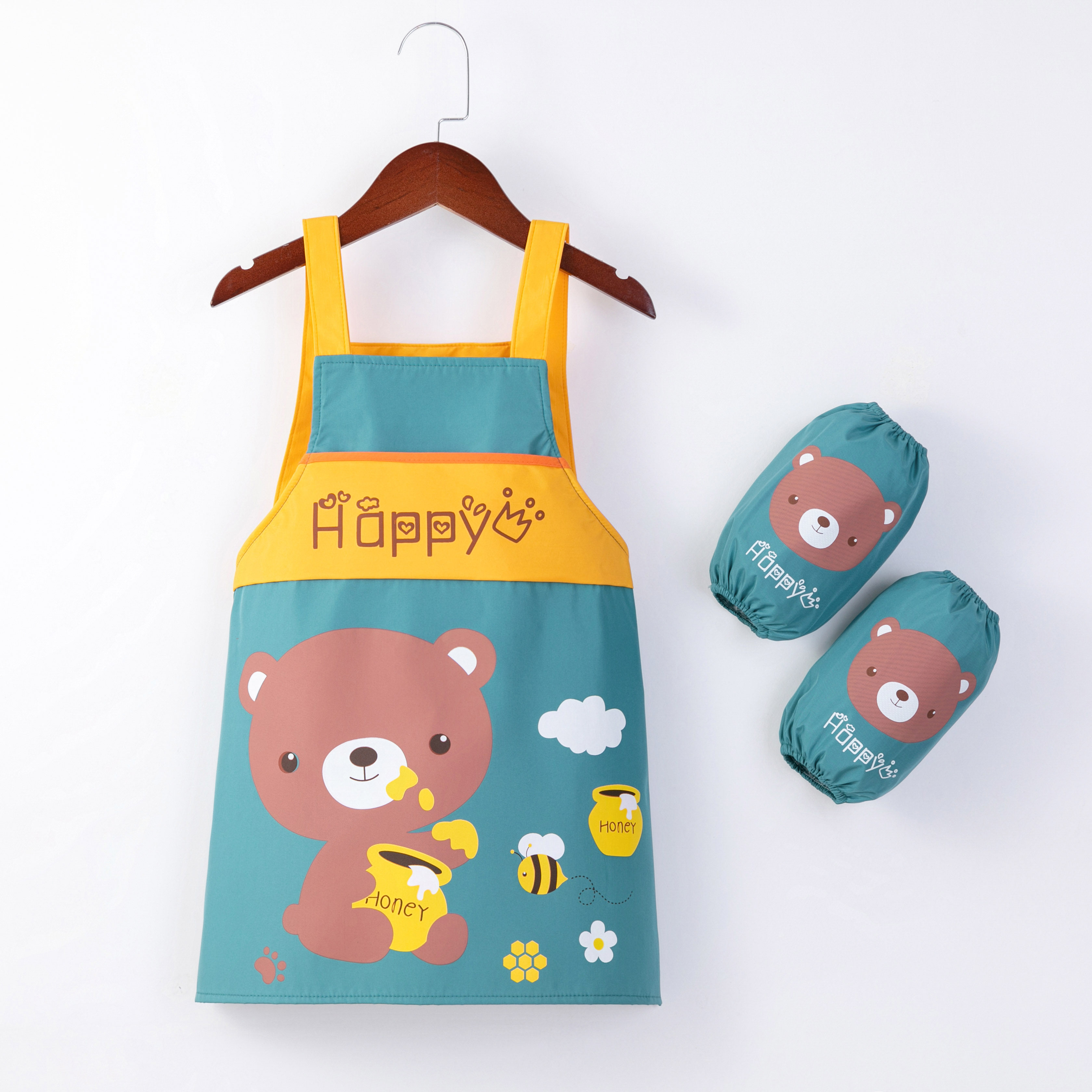 儿童围裙画画罩衣防水耐脏绘画美术反穿衣幼儿园男女宝宝吃饭围兜,淘宝优惠券,粉丝福利购,淘宝优惠卷