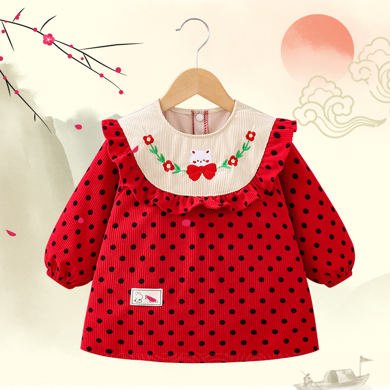 儿童罩衣女宝宝吃饭围兜防水防脏饭兜公主裙洋气围裙秋冬婴儿外穿,淘宝优惠券,粉丝福利购,淘宝优惠卷