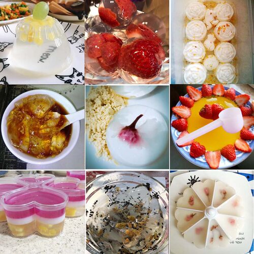 宇峰牌白凉粉 黑凉粉 烧仙草粉夏季零食果冻布丁甜品龟苓膏粉原料 - 图0