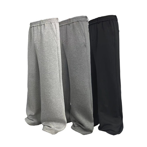 JCAESAR CASUAL SWEATPANTS太空棉廓形微喇卫裤休闲舒适双口袋-图0