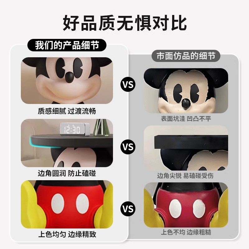 新款米奇床头柜落地摆件柜子置物架轻奢小型床边几儿童男女孩可爱,淘宝优惠券,粉丝福利购,淘宝优惠卷