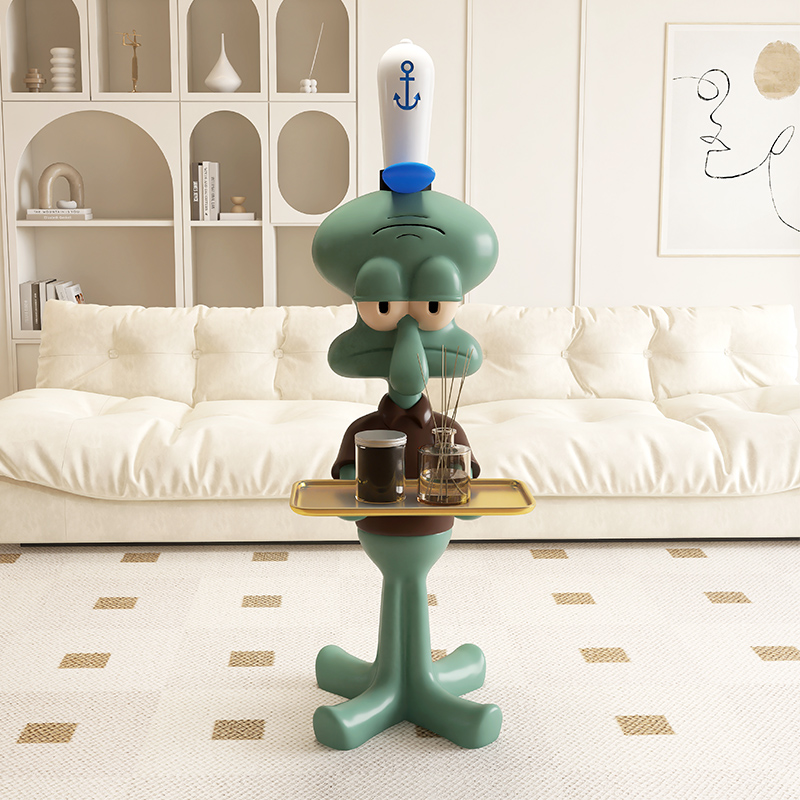 网红章鱼哥托盘落地大号摆件电视柜沙发旁装饰客厅置物架钥匙收纳 - 图0