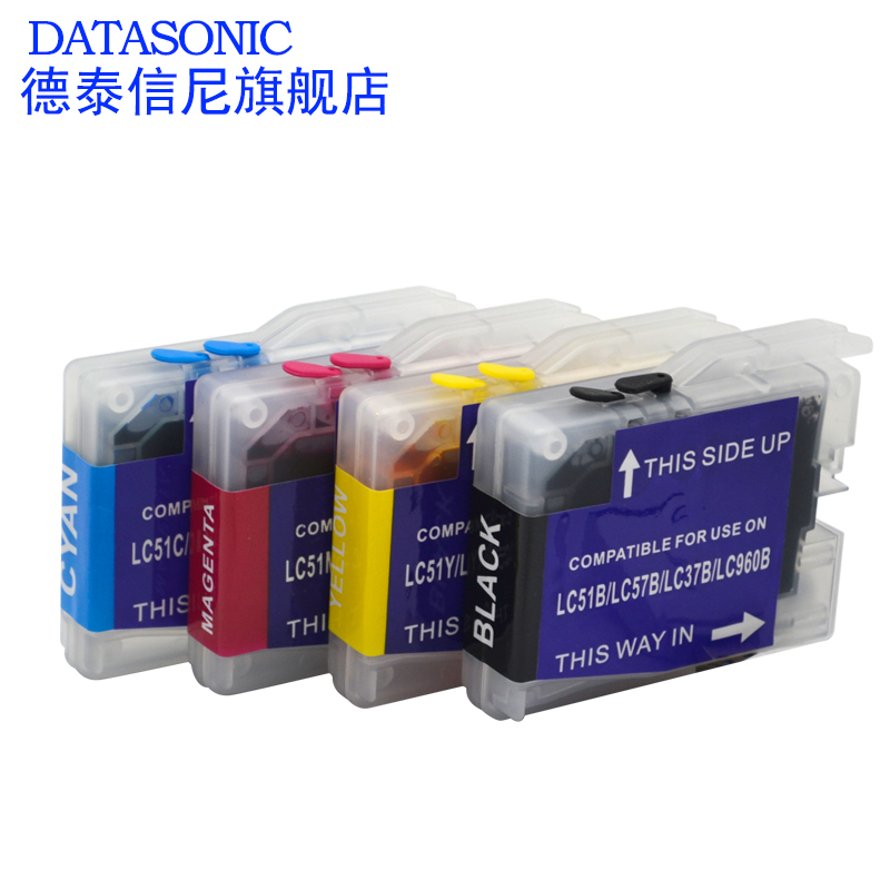 DAT适用兄弟FAX1355 1360 1460 1560 2480C彩色喷墨打印机填充墨LC960连供墨水盒MFC230C 265C 3360C填充墨盒-图1