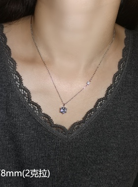高端火彩六爪克拉小钻锁骨链锆石