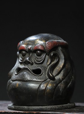 古玩铜器菩提达摩祖师悟道神像禅意熏香炉居家礼佛茶道茶艺塔香炉