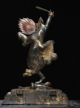 藏传密宗纯铜多杰雄登佛像藏式多杰雄天俱力寺庙家用佛堂供奉摆件