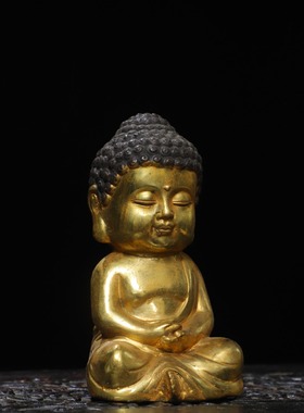 纯全铜鎏金如来佛祖创意摆件宝宝佛摆件中式陈设高端送礼车载装饰