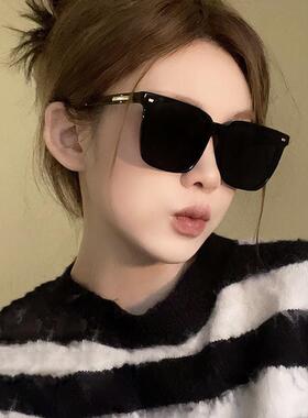 墨镜女潮级感大方框圆脸显瘦偏光防晒太阳镜男款开车眼镜