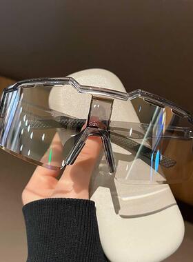 防风户外登山山地车太阳镜偏光变色紫外线眼镜潮大框滑雪运动骑行