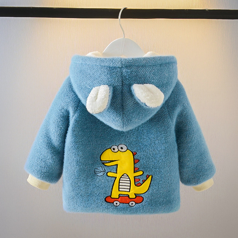 儿童外套男秋冬新款洋气加绒加厚中小童水貂绒男孩宝宝连帽棉衣,淘宝优惠券,粉丝福利购,淘宝优惠卷