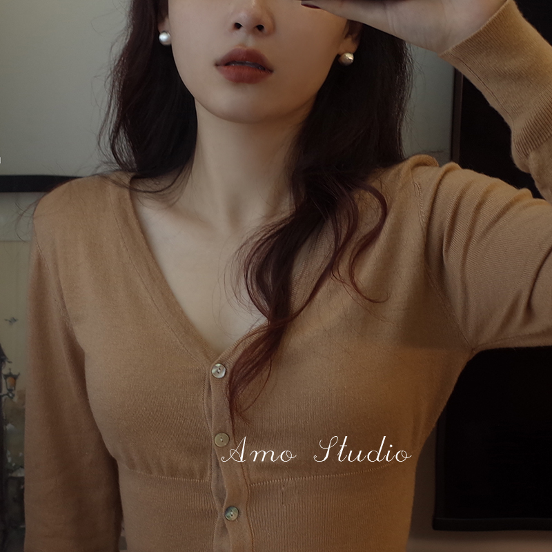 AMO拉丝圆球银针耳钉女小众设计感高级耳饰精致耳环2025年新款潮 - 图0