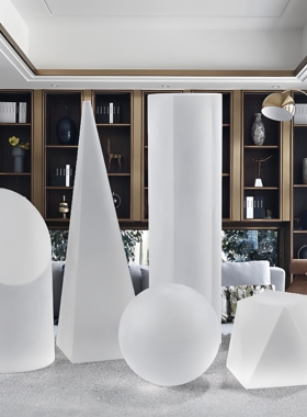 轻奢几何十字水晶书镇摆件