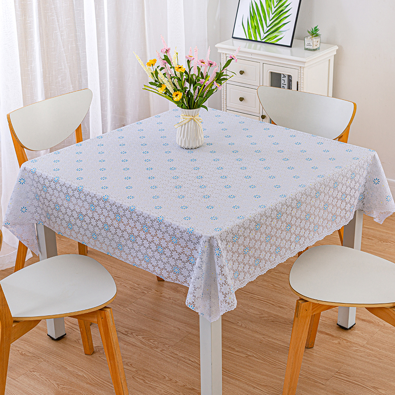 防水 韩式桌布PVC防油防烫免洗餐桌布长方形茶几台布家用正方桌垫 - 图1
