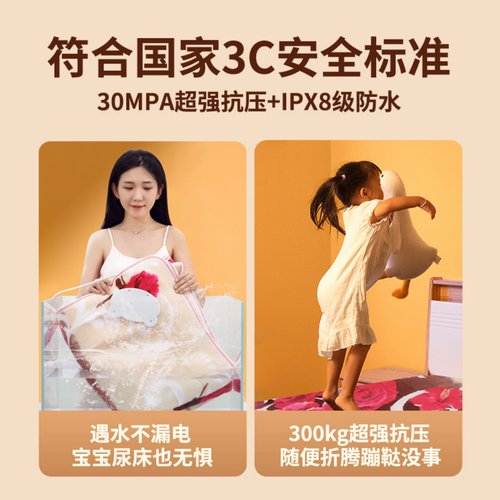 2025新款红豆电热毯双人双控安全家用防水电褥子单人加厚学生宿舍 - 图0
