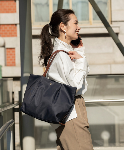 日本贵牌轻便防水女单肩包斜背大挎包托特包波士顿妈咪包尼龙大包