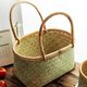 Bamboo woven handmade vegetable basket old-fashioned large-capacity elliptical