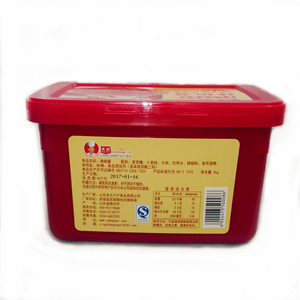 正宗韩式辣椒酱英潮户户3kg韩式火锅甜辣酱泡菜拌面饭烤肉酱餐饮