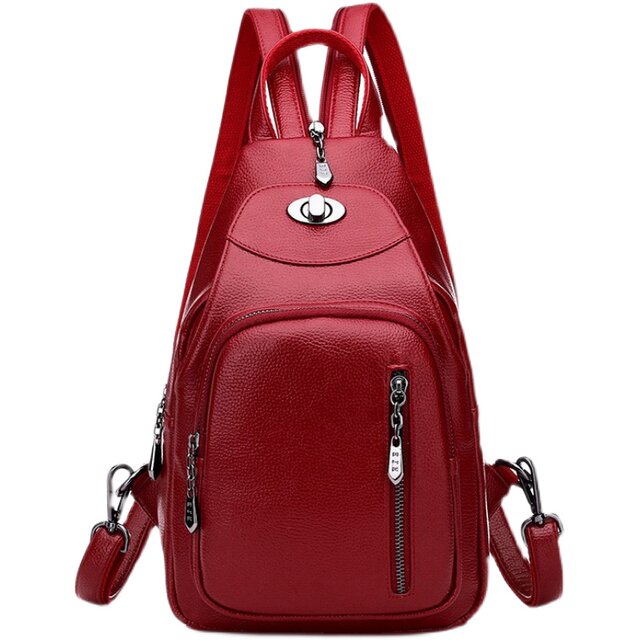 Women's genuine leather backpack 2021 new style