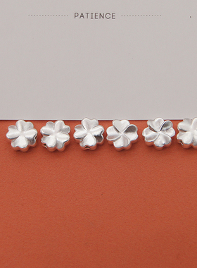 足银999四叶草幸运草纯银手链百