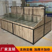 Supermarket Steel Wood Miscellaneous Grain Prose RICE NOODLE GRAIN OIL DISPLAY CABINET DRIED FRUIT CANDY FRIED GOODS FIVE GRAIN CEREALS MIDDLE ISLAND CABINET