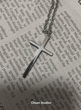 chuan韩版潮流简约女十字架吊坠