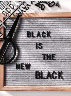 ins风数字拼插式毛毡英文壁饰