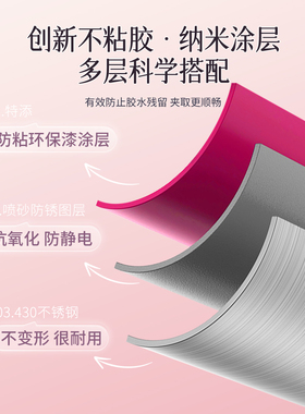 不粘胶防粘镊子免胶假睫毛初学者专用嫁接工具美睫师专业金羽夹子