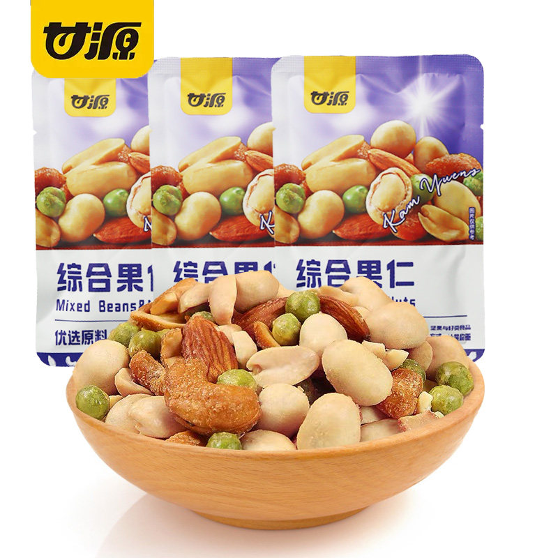 甘源综合果仁缤纷豆果每日豆果混合装组合休闲零食炒货干果坚果仁,淘宝优惠券,粉丝福利购,淘宝优惠卷
