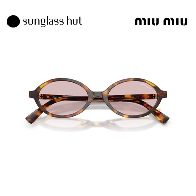 MIU缪缪椭圆形太阳镜书呆子