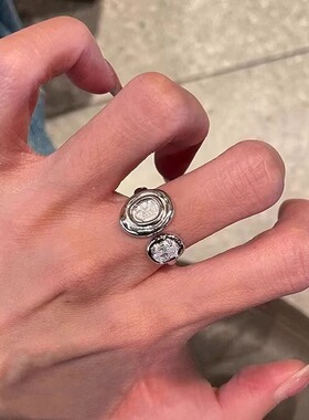vintager中古银色s925纯银戒指女小众设计轻奢高级感气质食指指环
