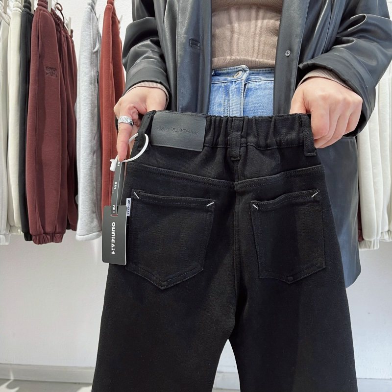 女童加绒牛仔裤超软高弹一体绒喇叭裤休闲裤女大童秋冬款微喇裤子,淘宝优惠券,粉丝福利购,淘宝优惠卷