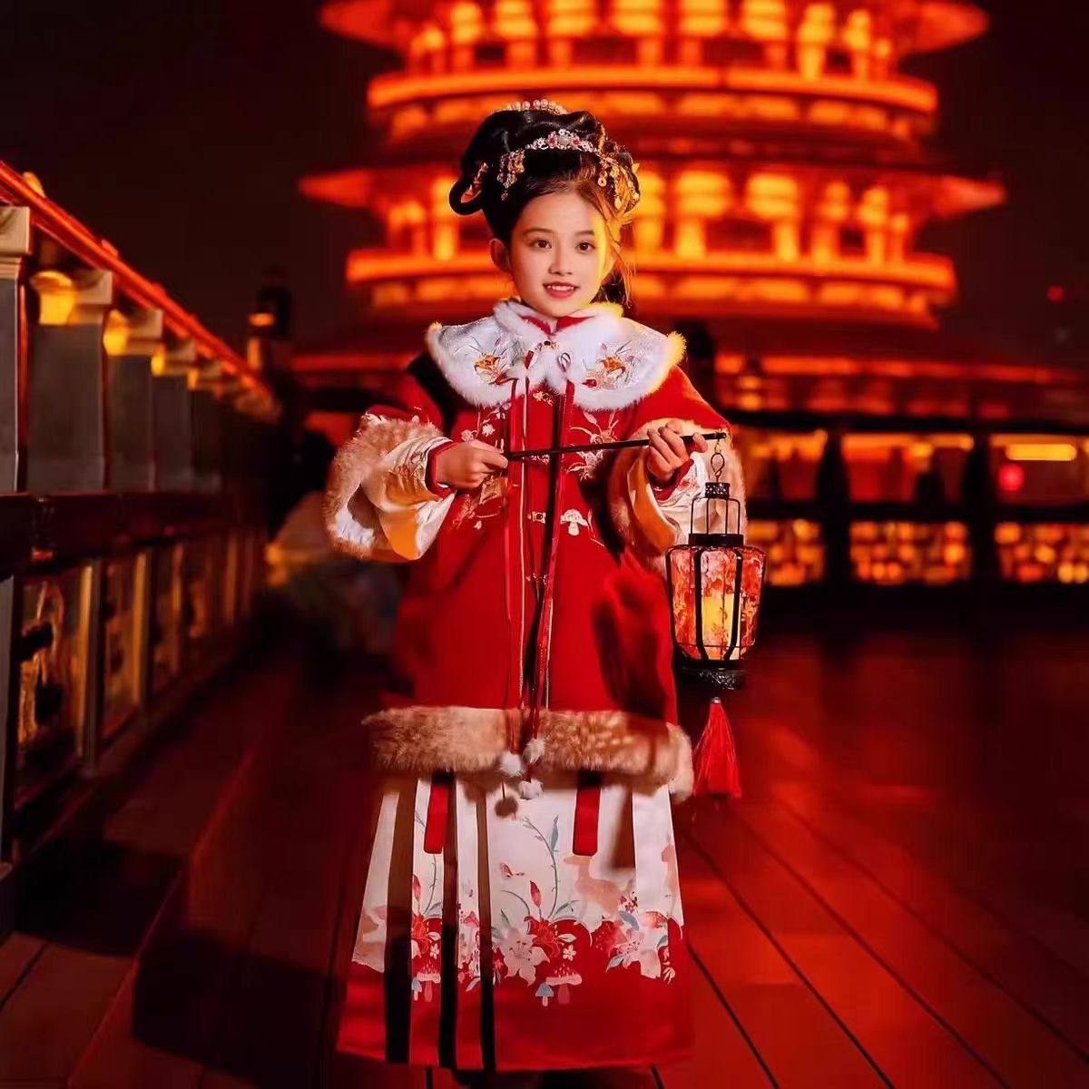 拜年服女童2025新款秋冬儿童汉服冬装马面裙冬季唐装新年过年服冬,淘宝优惠券,粉丝福利购,淘宝优惠卷