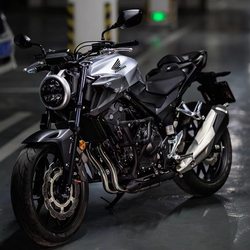 适用于本田CB400F改装圆灯 cb300r无损安装 前大灯总成 LED头灯 - 图0