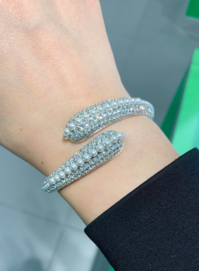 水晶珍珠手镯女高级感轻奢小众