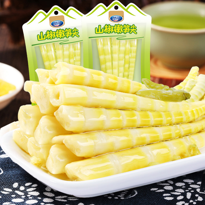 贤哥泡椒竹笋笋尖开袋即食山椒酸辣脆笋小零食休闲食品小吃整箱