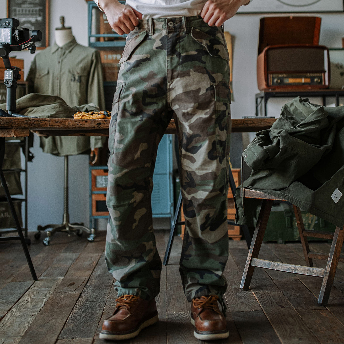 靛海 美式复古m51伞兵军裤 重磅纯棉水洗战术裤口袋休闲工装裤男,淘宝优惠券,粉丝福利购,淘宝优惠卷