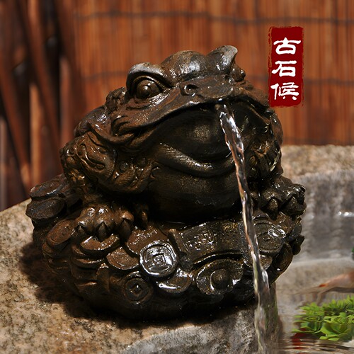 老石槽鱼缸流水组合景观摆件庭院阳台旧石器装饰猪槽户外石头水缸 - 图2