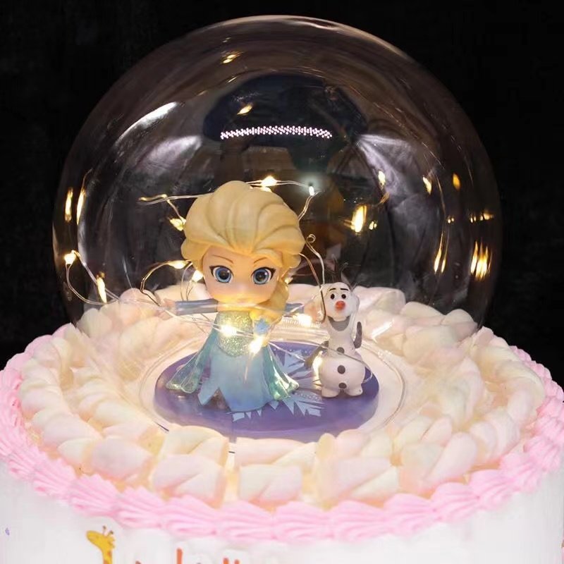 diy烘焙蛋糕装饰透明玻璃罩冰雪奇缘永生花高级感摆件小众大眼,淘宝优惠券,粉丝福利购,淘宝优惠卷