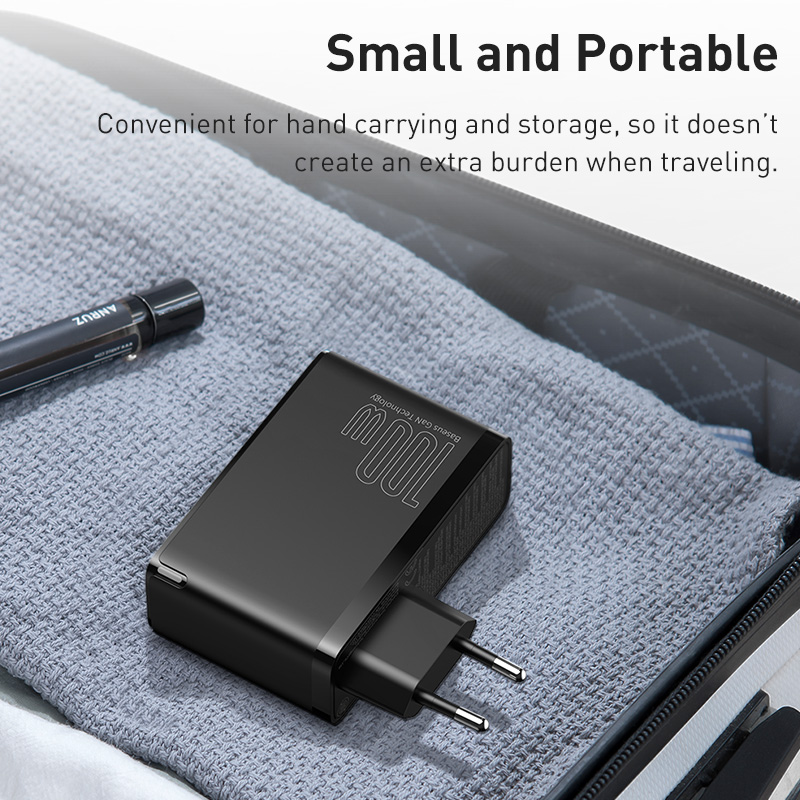 Baseus GaN Charger 100W USB Type C PD Fast Charger For MacBook Laptop Smartphone港澳充电器圆插头欧规 - 图3