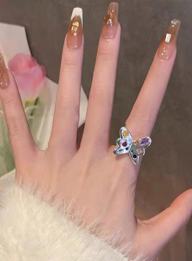 少女CEO银满天星戒指时尚轻奢小众设计感个性简约百搭女款手饰品