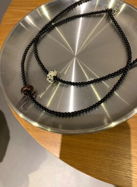 少女CEO高级感天然石吊坠项链女小众甜酷百搭锁骨链叠戴串珠项链