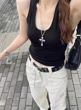 少女CEO朋克复古BM平替十字架项链女款2025新款爆款高级感轻奢